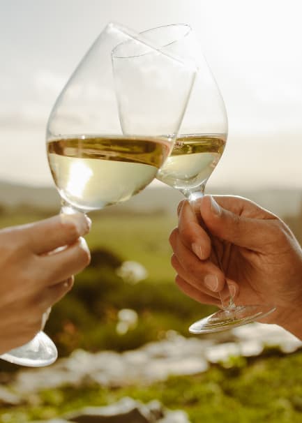 Anstoßen mit Stützwein